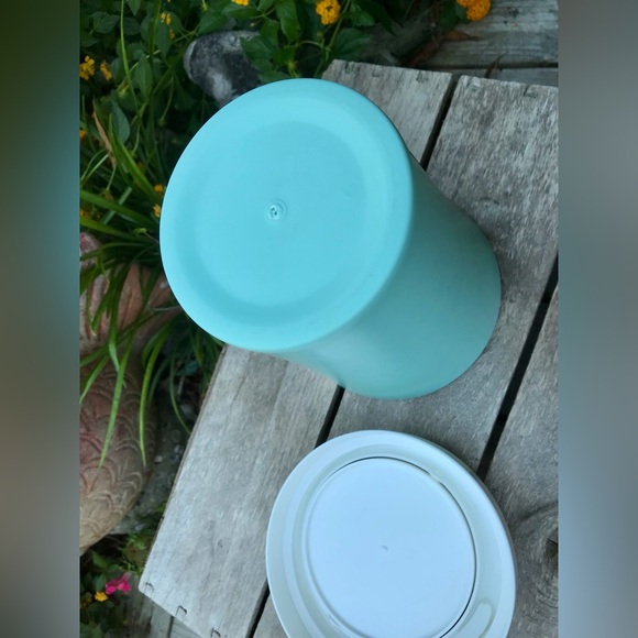 Oversized Jumbo Plastic Coffee Cup Shaped Aqua Container Bin Room Decor Display - Picture 6 of 13